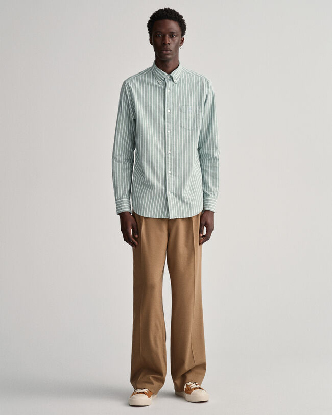 Regular Fit licht Oxford-overhemd met strepen