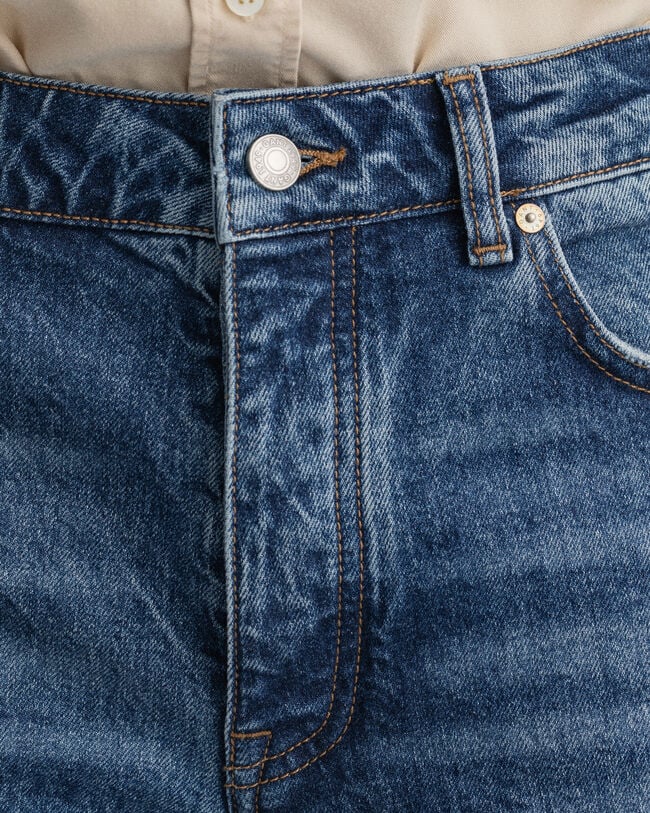 Hayle Regular Fit jeans met knoop en gulp