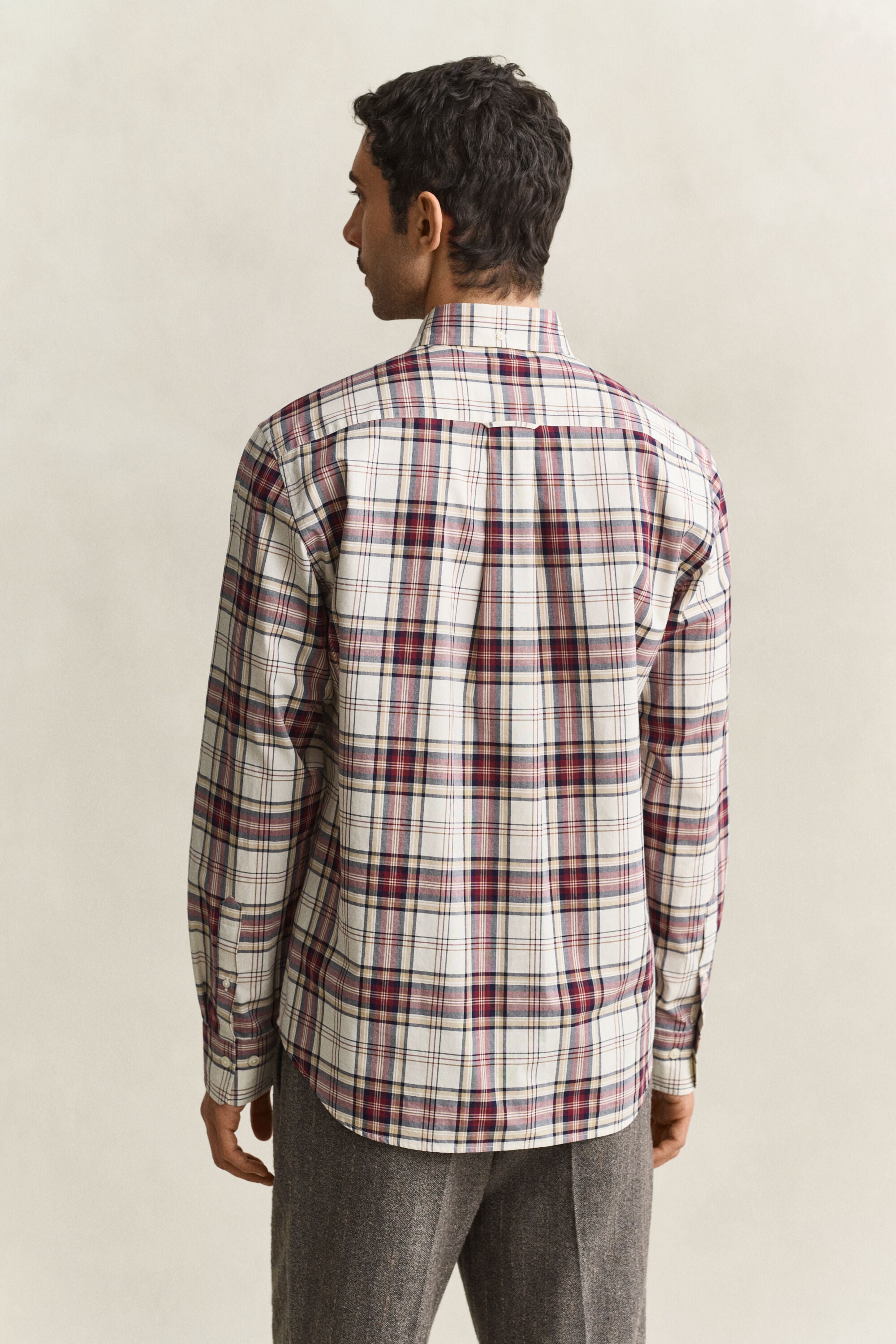 Geruit poplin overhemd