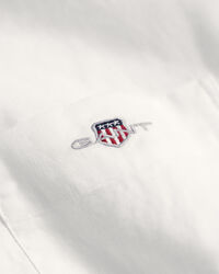 Regular Fit overhemd met korte mouwen van katoen en linnen