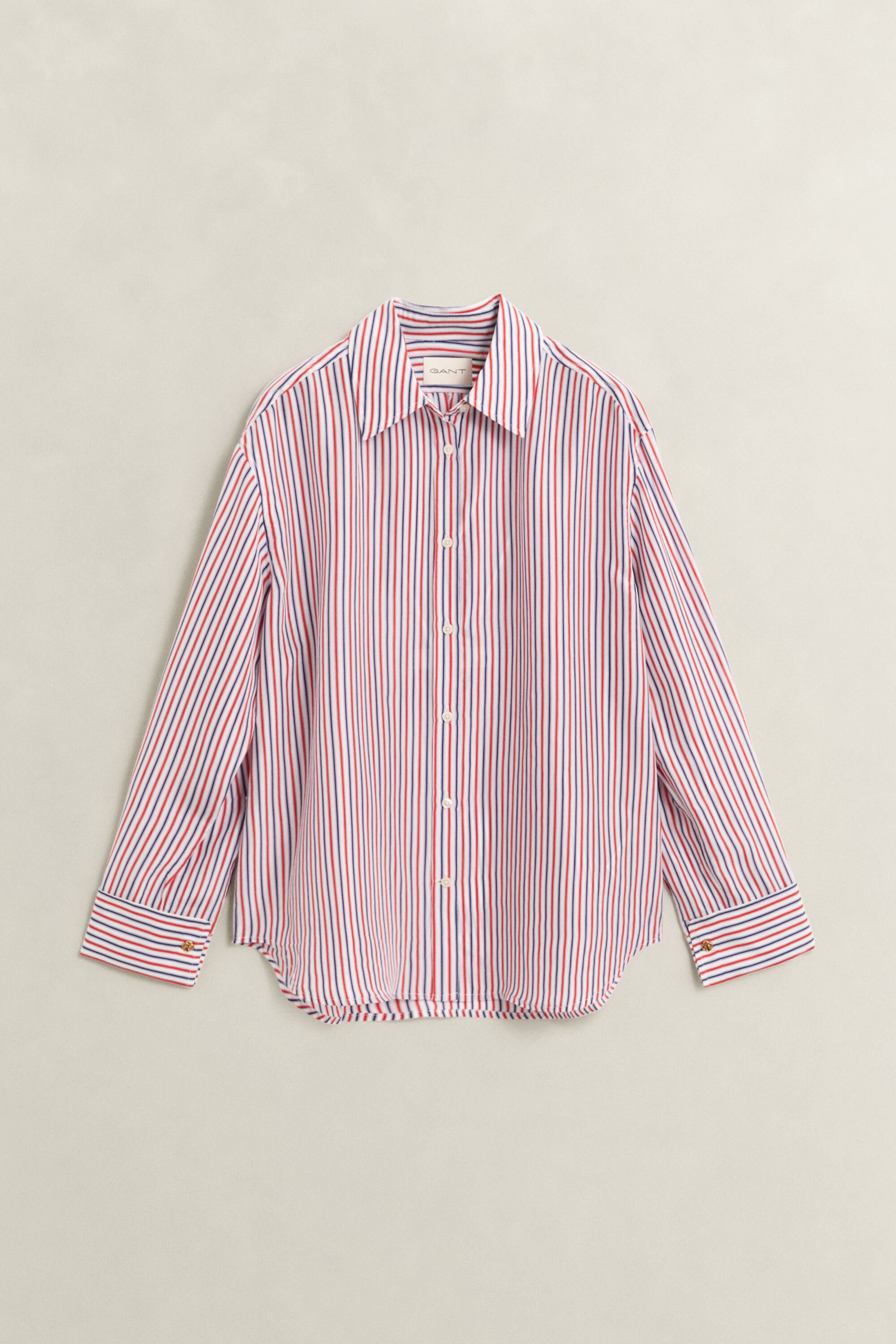 Gestreepte blouse van Habotai-zijde