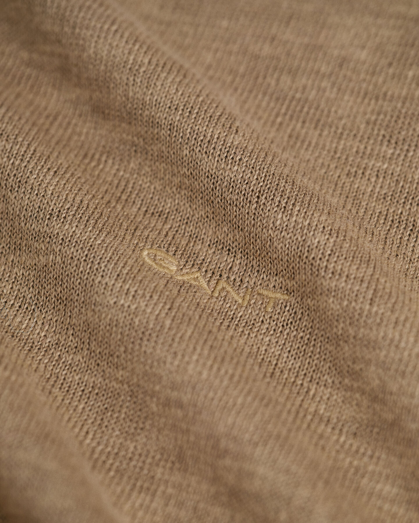 Gebreid T-shirt van katoen en linnen