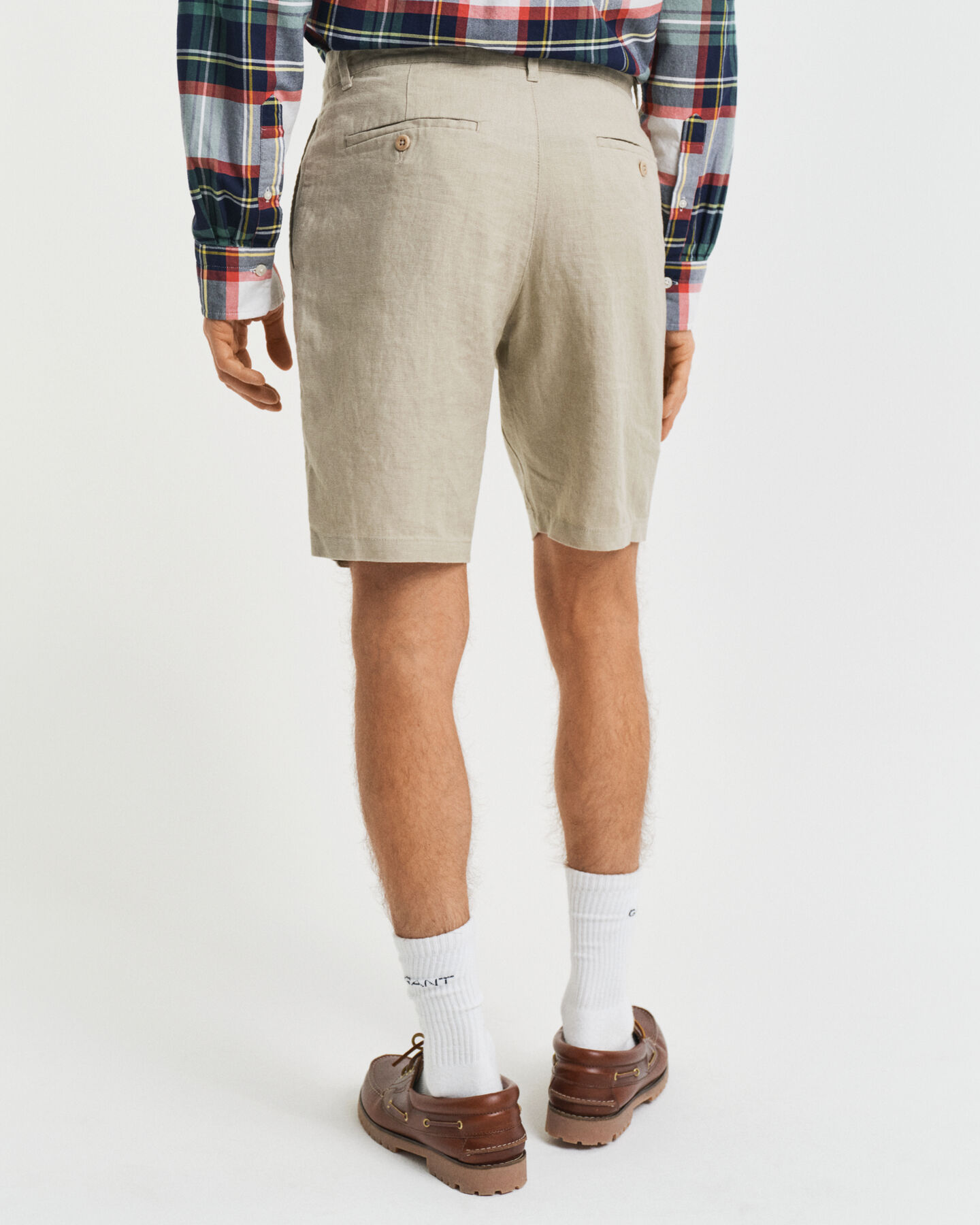 Relaxed Fit linnen short met trekkoordje