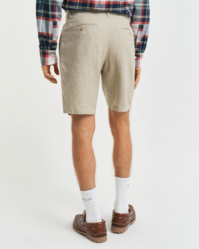 Relaxed Fit linnen short met trekkoordje