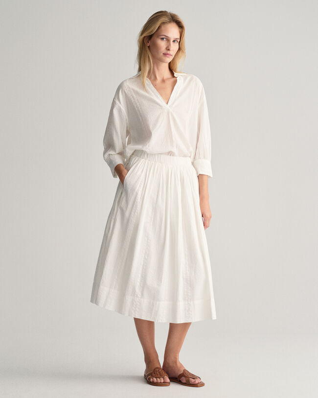 Seersucker Pull-On rok met strepen