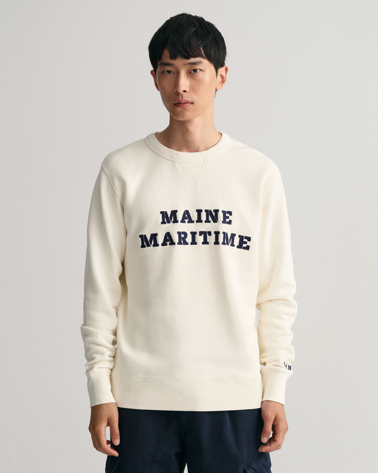 Maritime sweatshirt met ronde hals