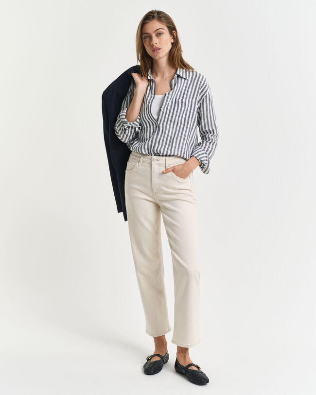 Straight Leg ecru jeans