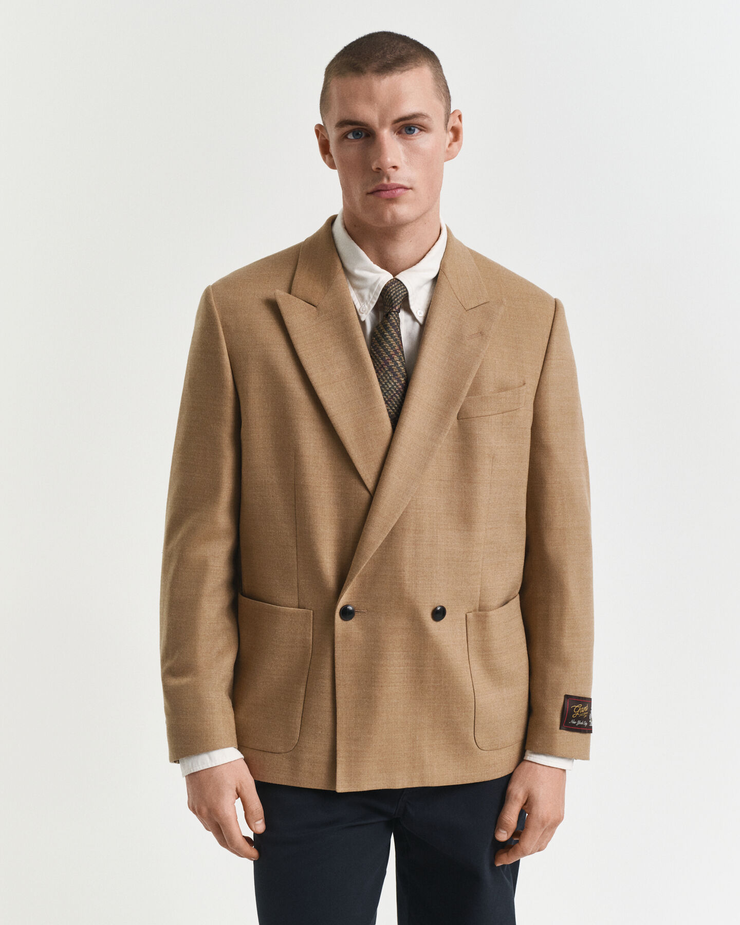 Flanellen Camel Club blazer