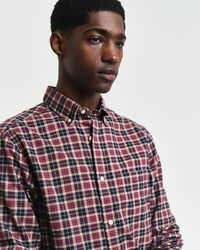 Regular Fit overhemd met ruitjes van lichte keperstof