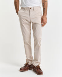Slim Fit chino van keperstof