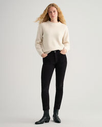 Farla Slim Fit cropped jeans van corduroy