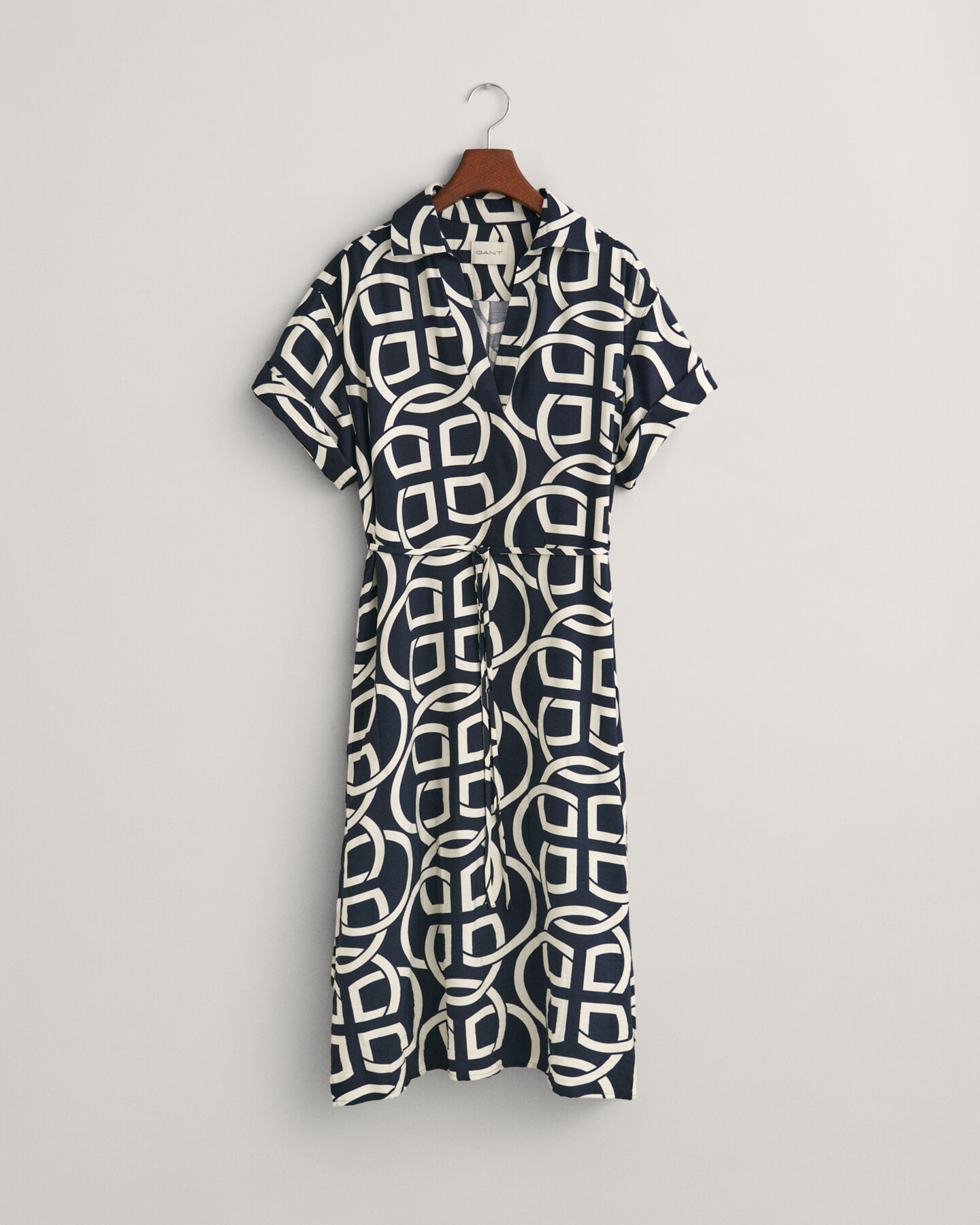 Monogram Print kaftan met korte mouwen