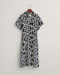 Monogram Print kaftan met korte mouwen