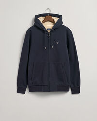 Sherpa fleece hoodie van sweatstof met ritssluiting