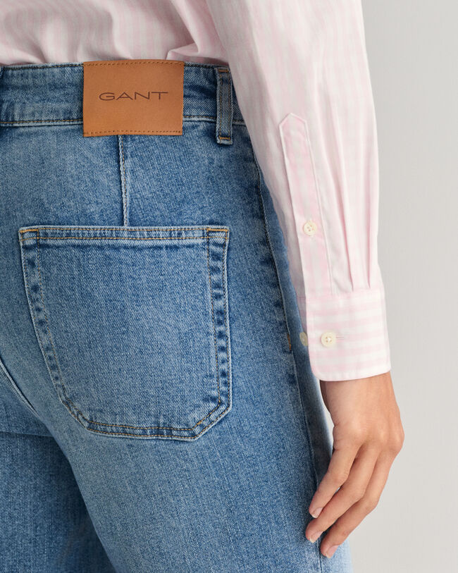 Regular Fit poplin overhemd met Gingham-ruitje