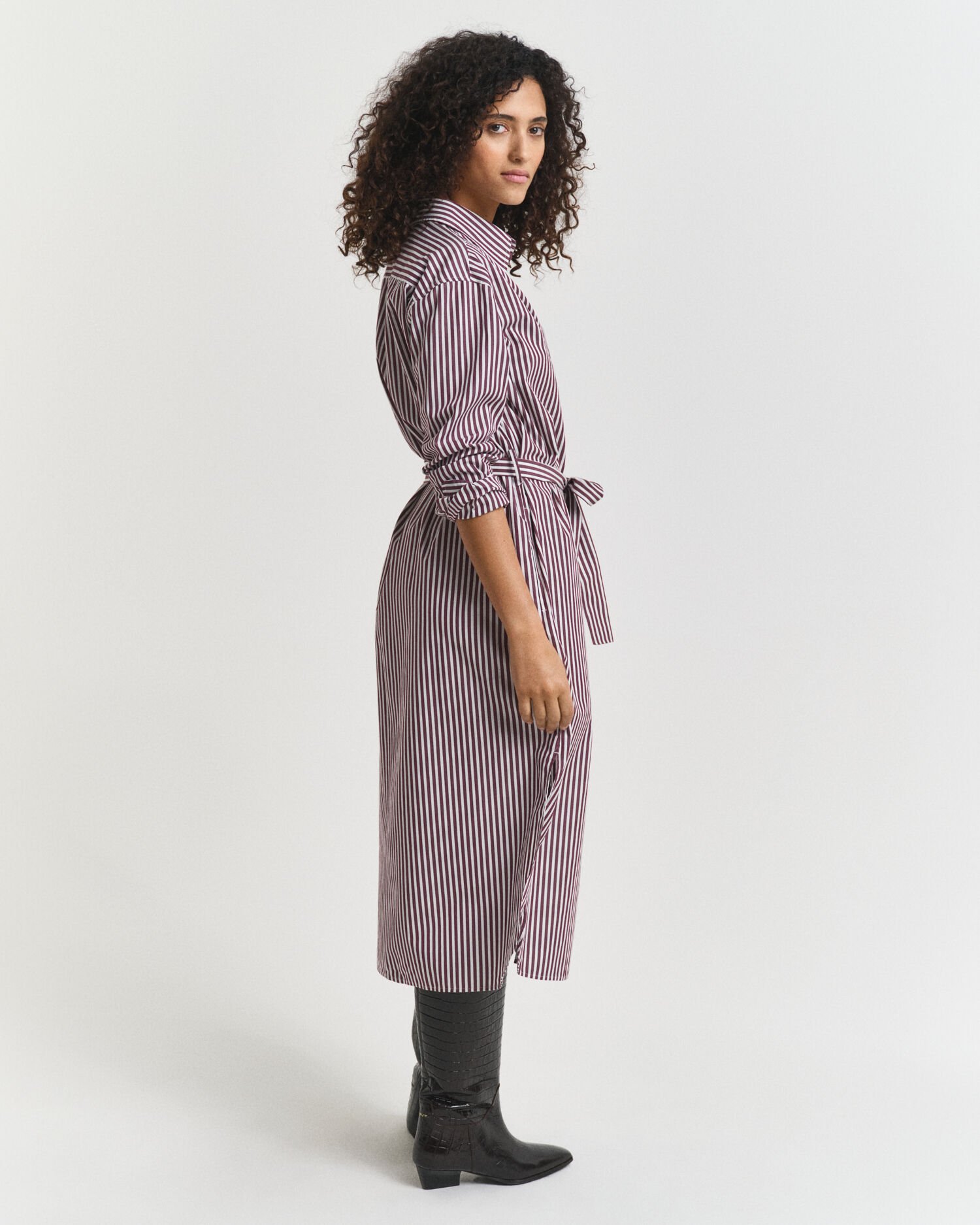 Classic poplin overhemdjurk met ceintuur