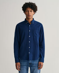 Regular Fit indigo Oxford-overhemd