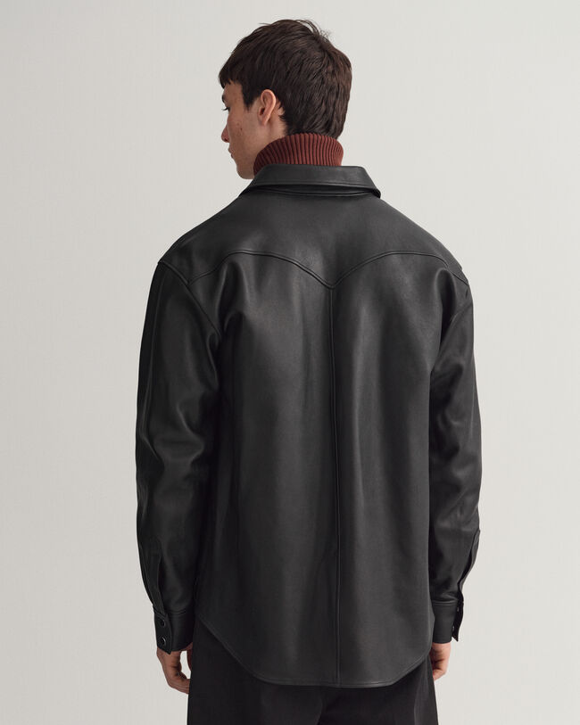 Relaxed Fit Rodeo overhemd van leer