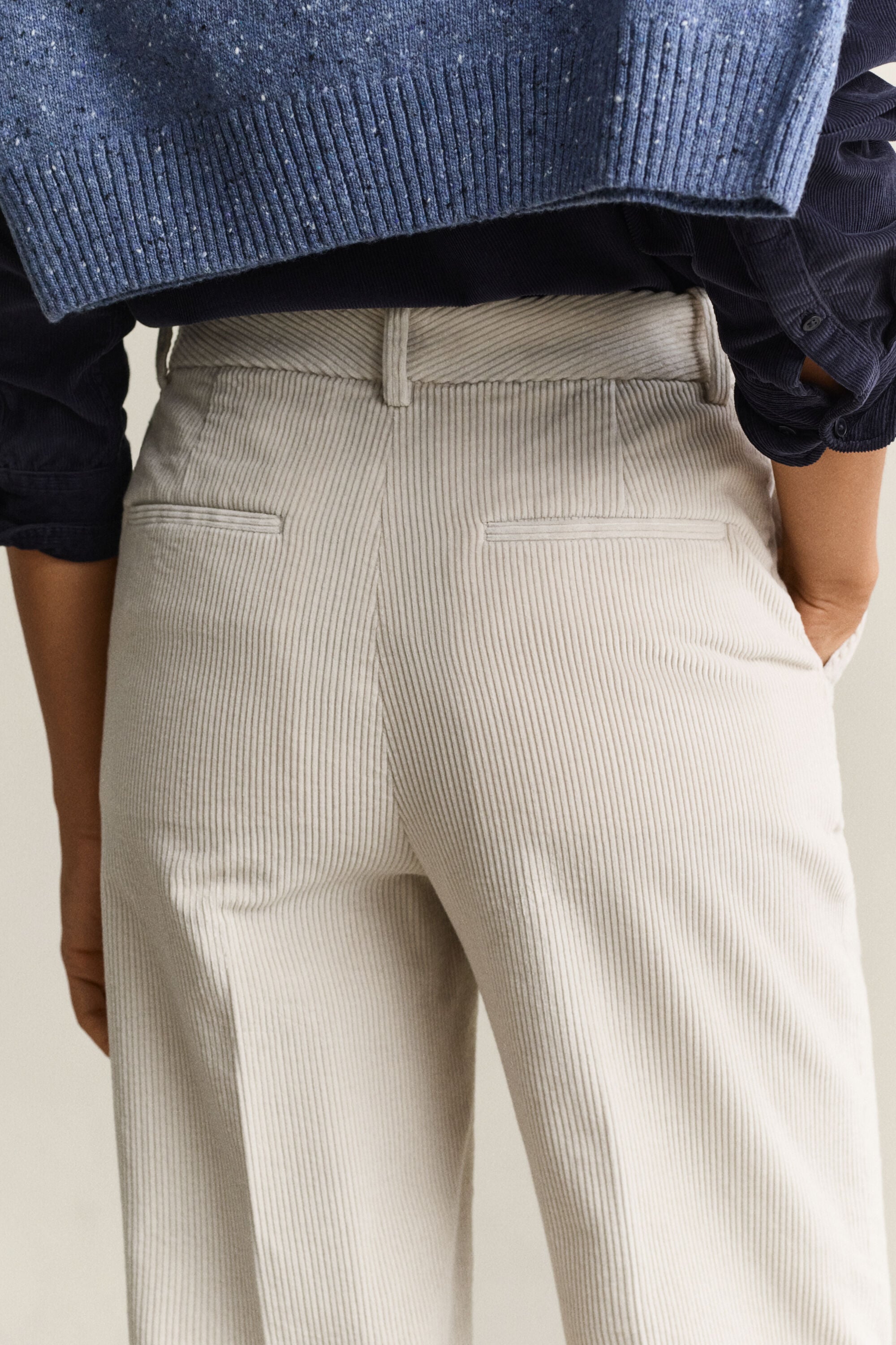 Geklede corduroy broek