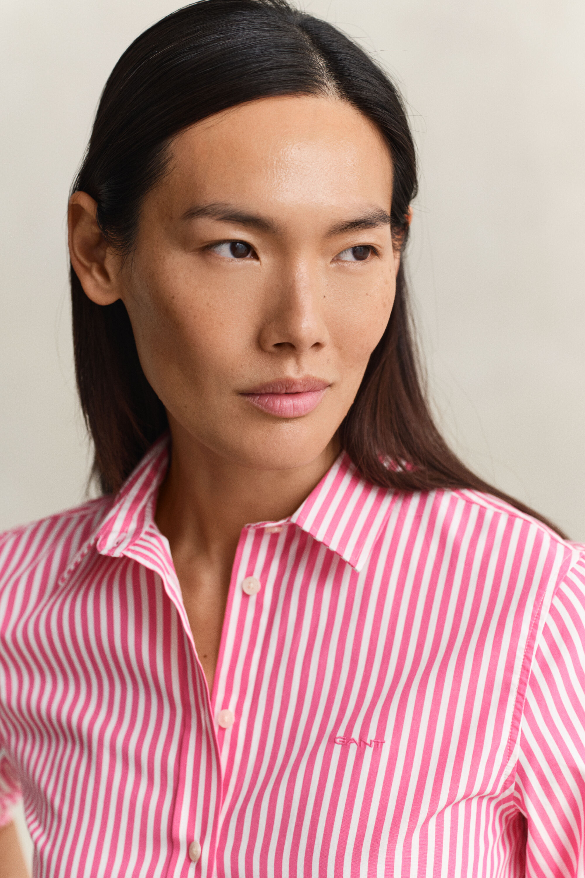 Regular Fit Classic overoverhemd met strepen van poplin