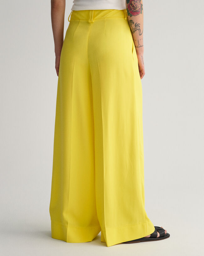 Fluid broek met wijde pijpen