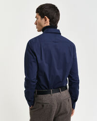 Slim Fit overhemd van stretchpoplin