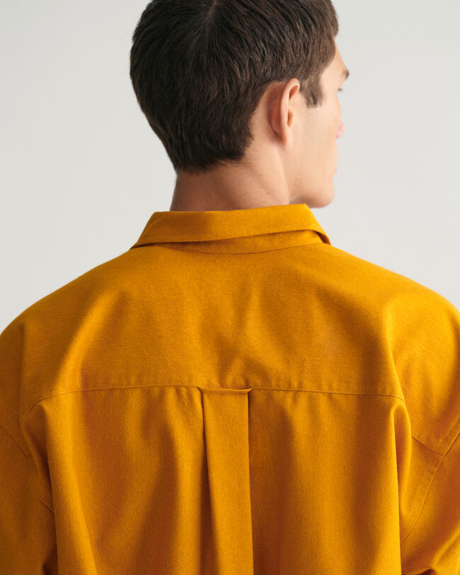 Oversized overhemd van zijde-wolmix met kleuraccenten