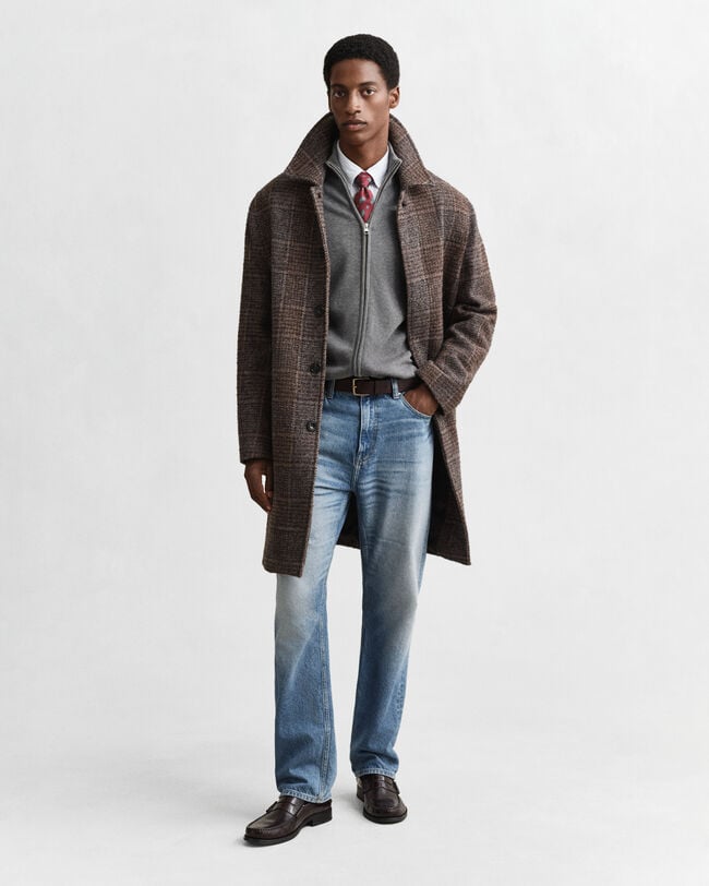 Casual vest van katoen met ritssluiting