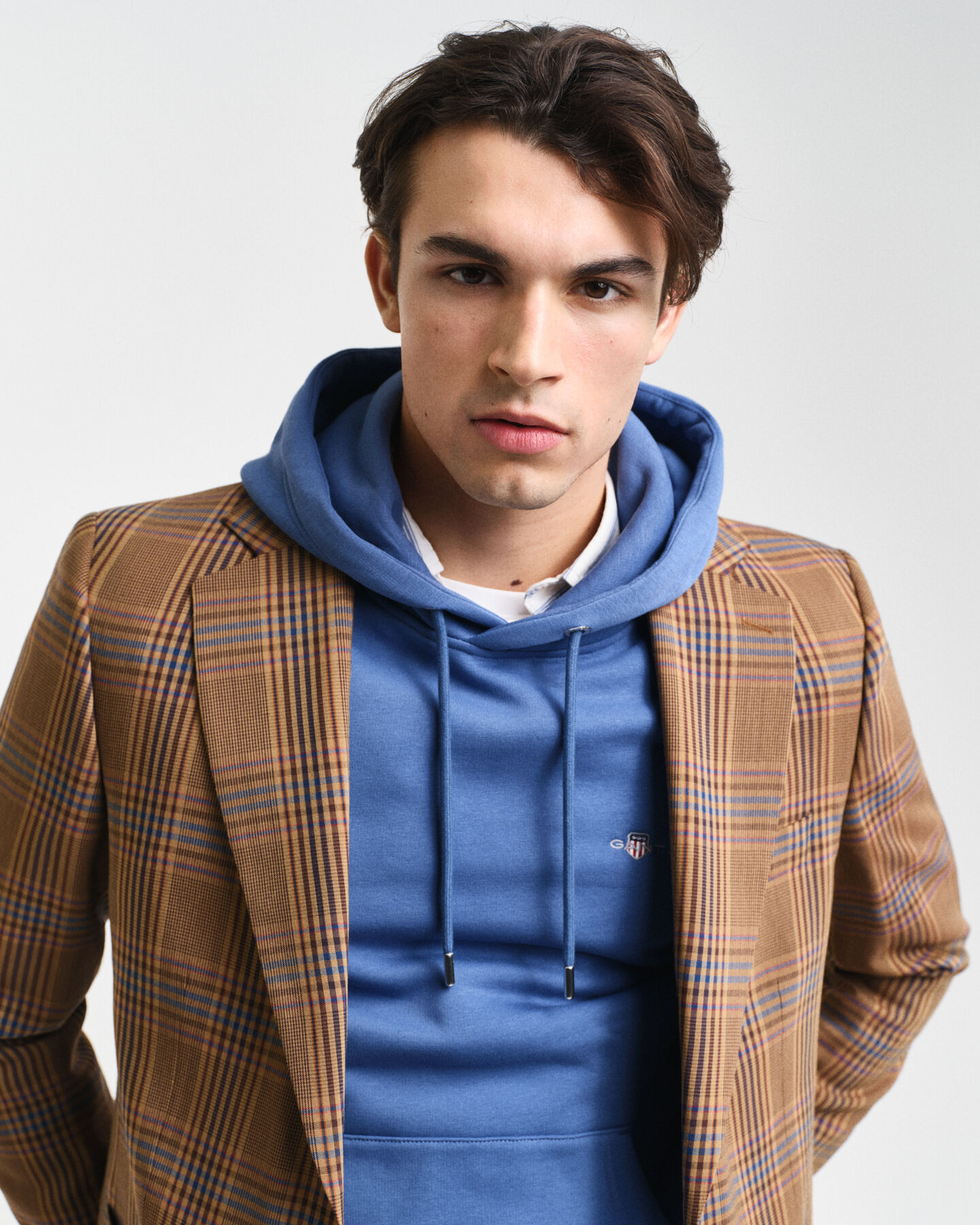 Relaxed Fit wollen blazer met ruiten