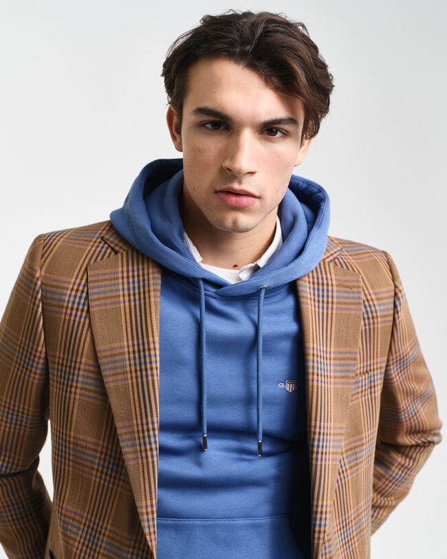 Relaxed Fit wollen blazer met ruiten