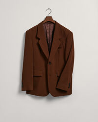 Oversized kostuumblazer van wolcrêpe