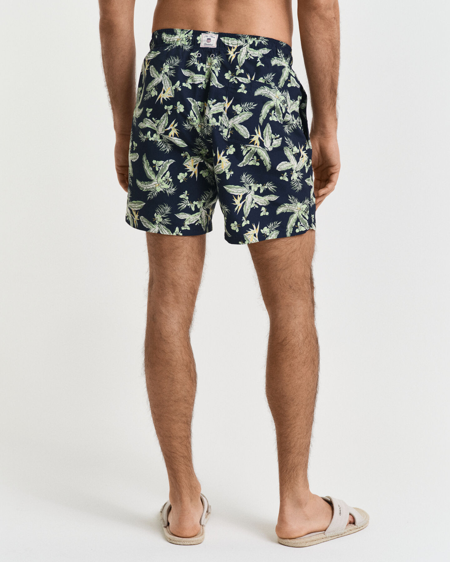 Zwemshort met Tropical Leaves-print