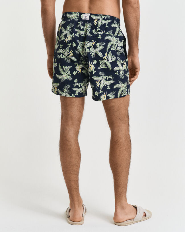 Zwemshort met Tropical Leaves-print