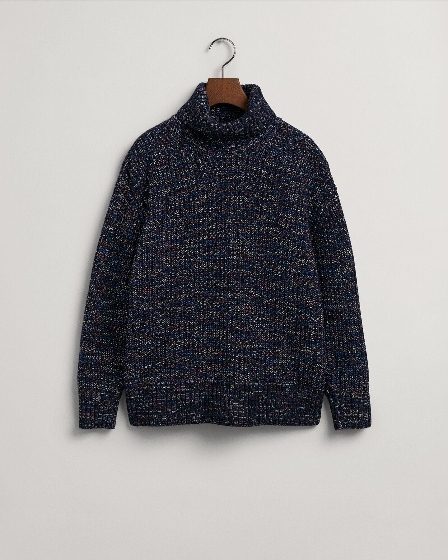 Meerkleurige trui met rolkraag