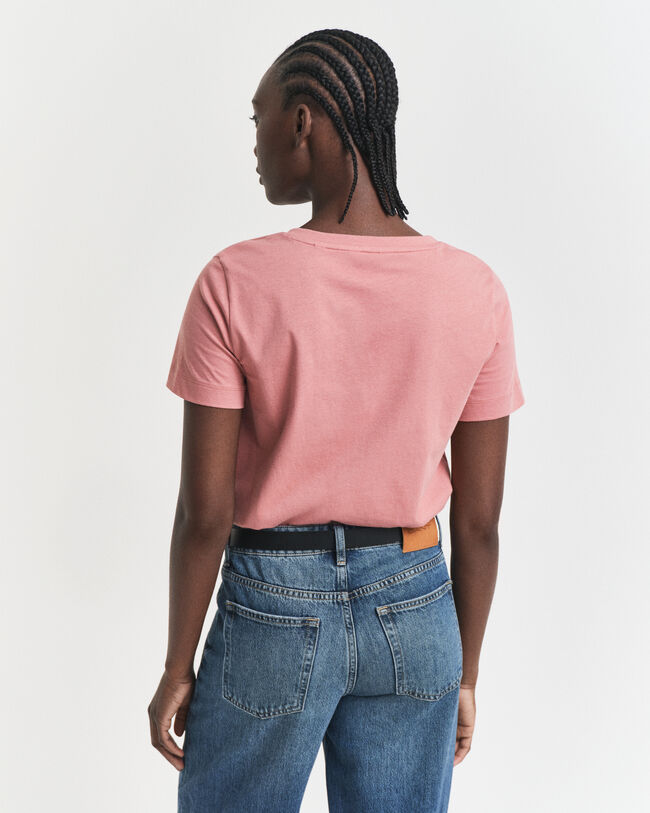 Shield T-shirt met V-hals