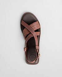 Sunlaz sandalen van gevlochten leer