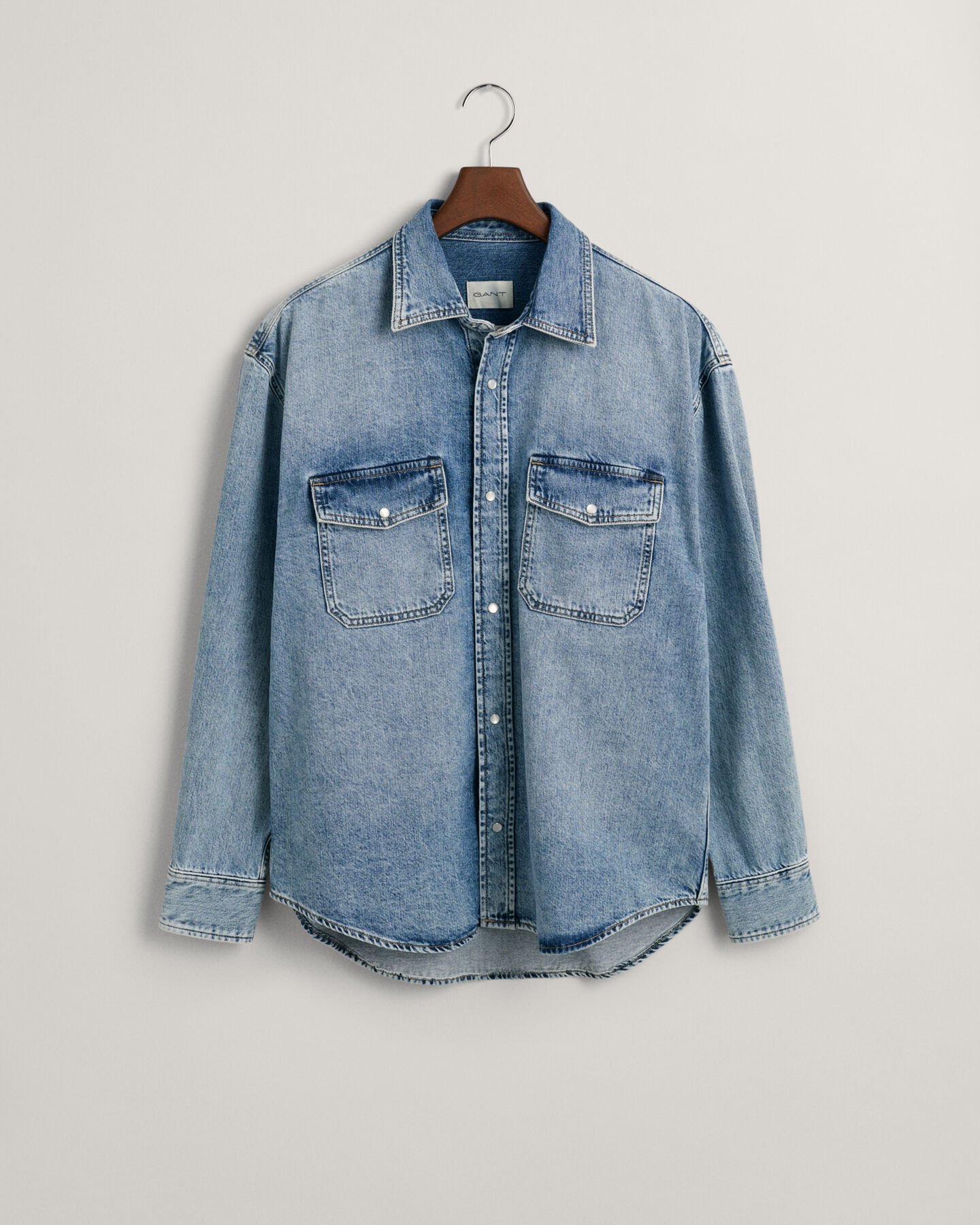 Oversized denim overhemd