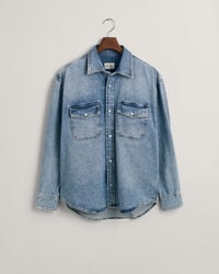 Oversized denim overhemd