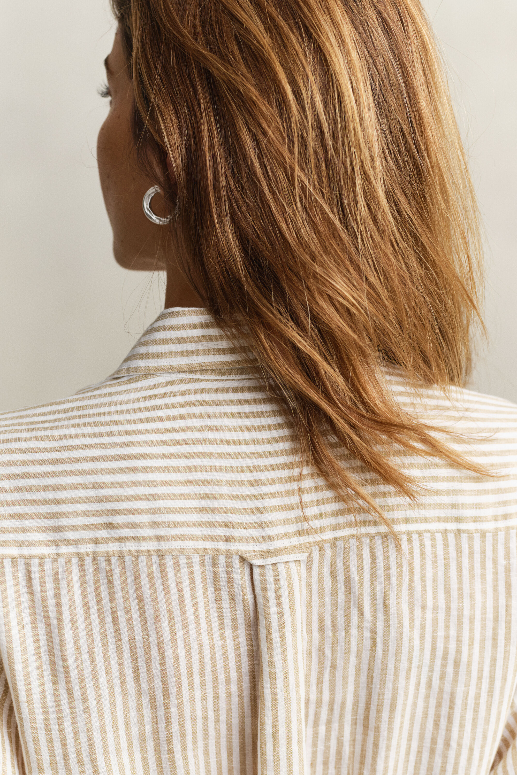 Linnen overoverhemdjurk met strepen