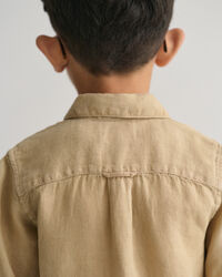 Kids linnen overhemd met korte mouwen