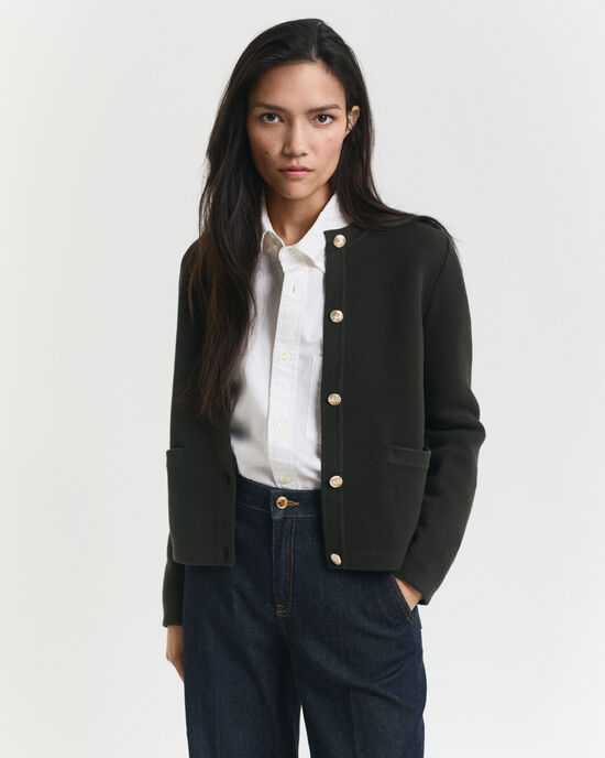 Gebreid Contrast vest