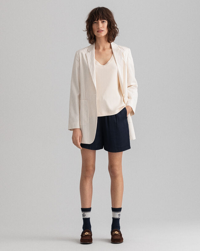 Detail T-shirt met split en halfmouwen