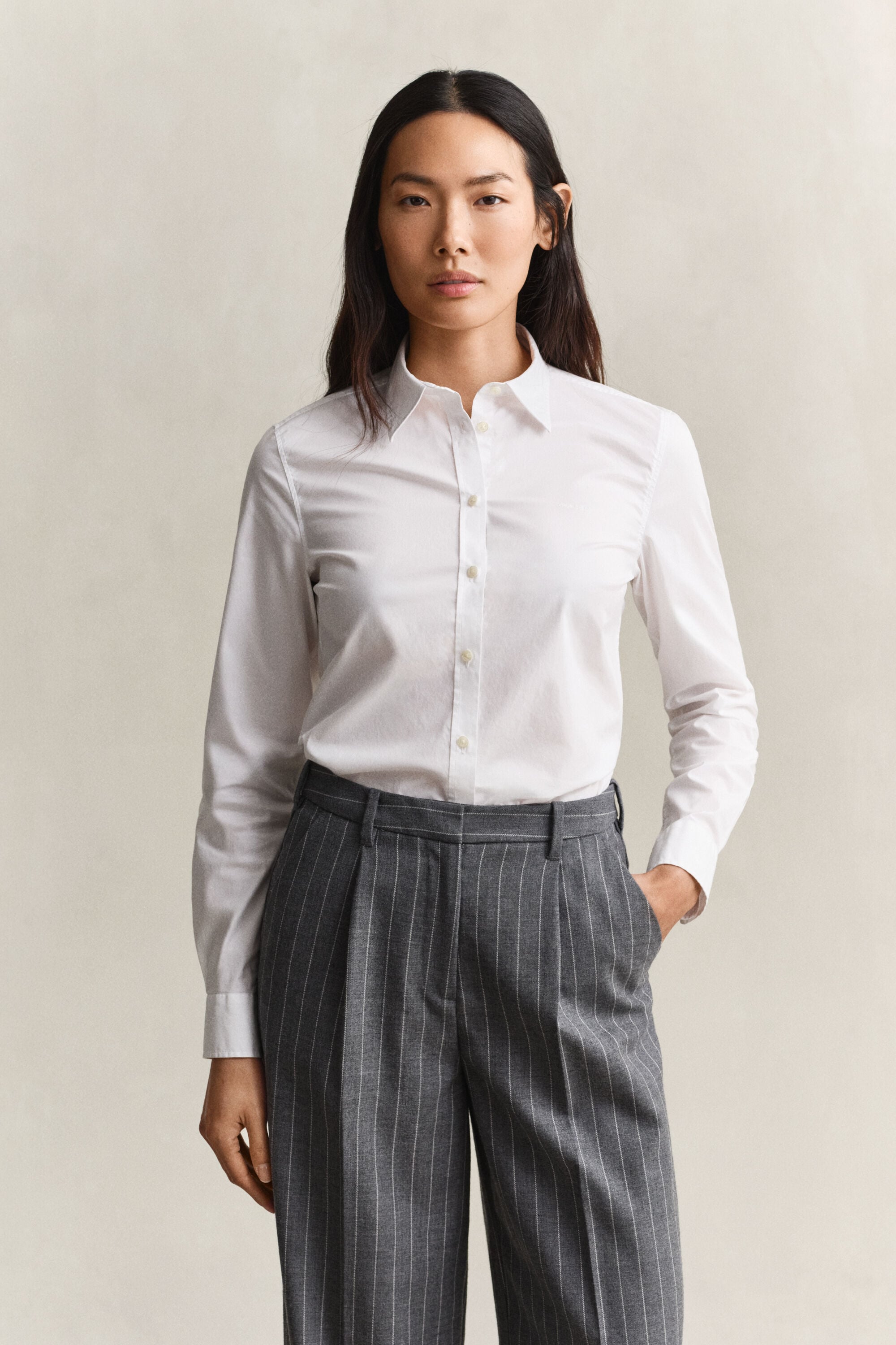 Poplin overhemd