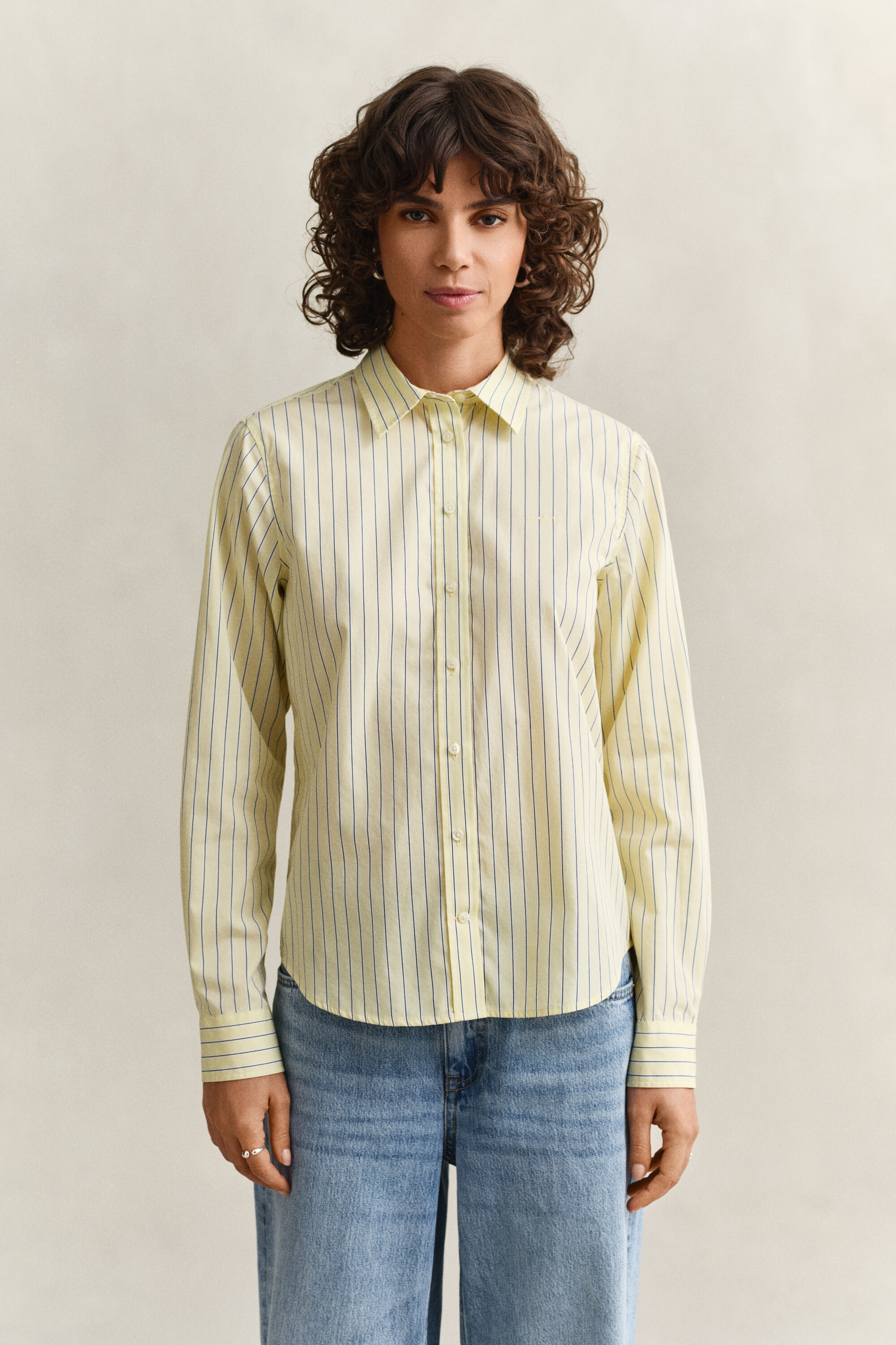 Regular Fit Classic overoverhemd met strepen van poplin
