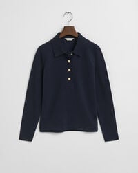 Piqué poloshirt met lange mouwen