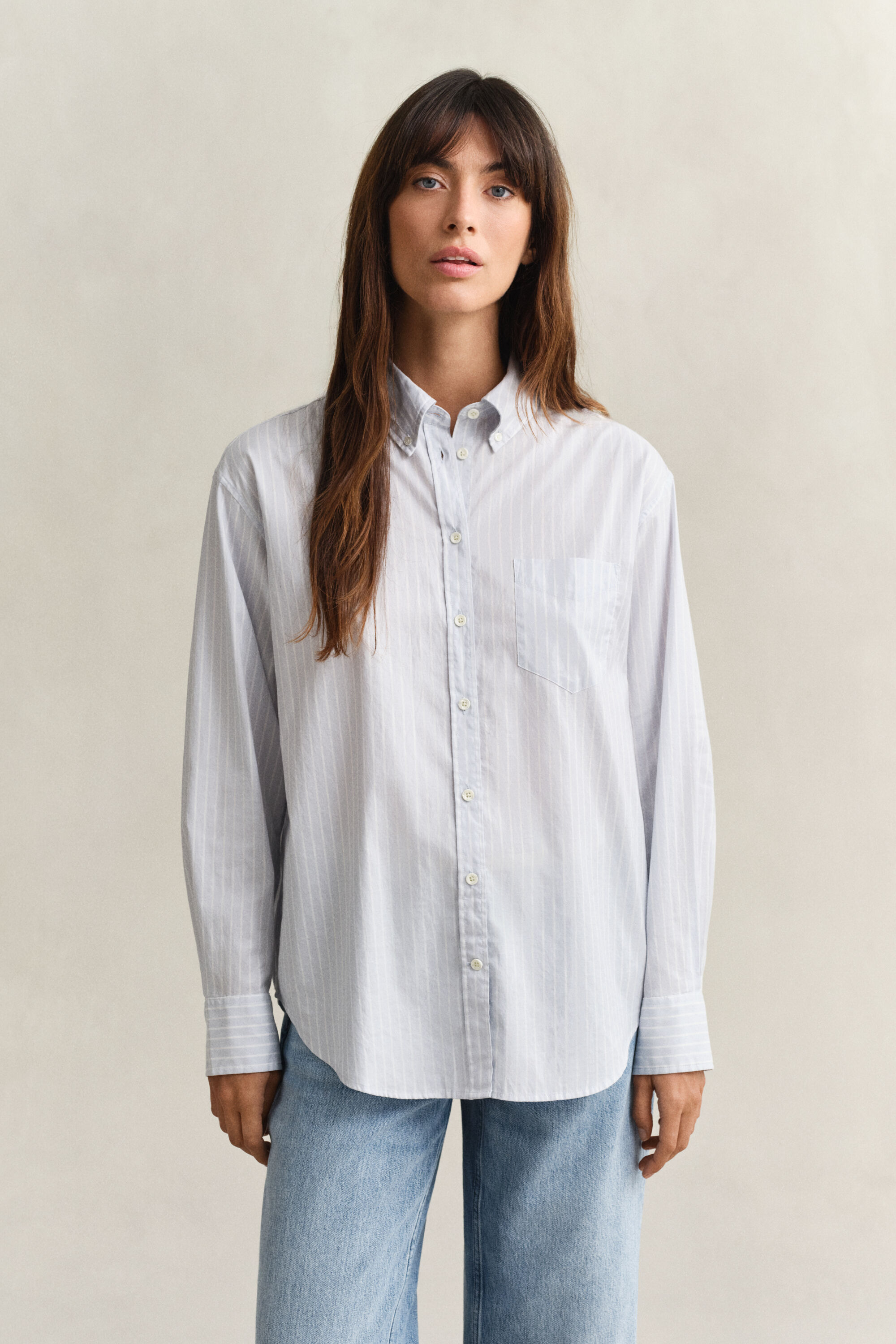 Luxury Oxford-overoverhemd met strepen
