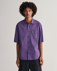 Oversized Sunfaded overhemd met korte mouwen