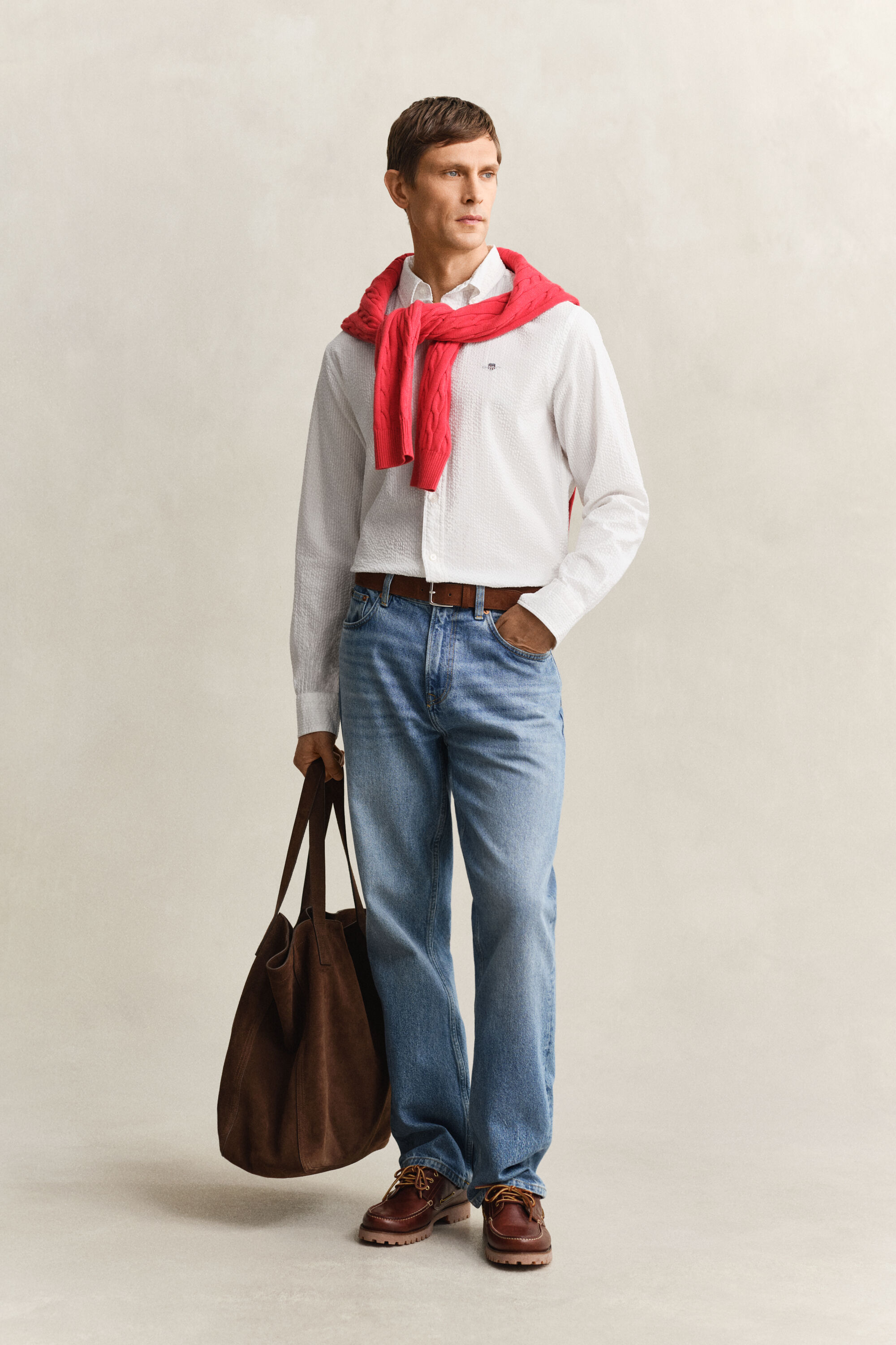 Regular Fit Seersucker overoverhemd