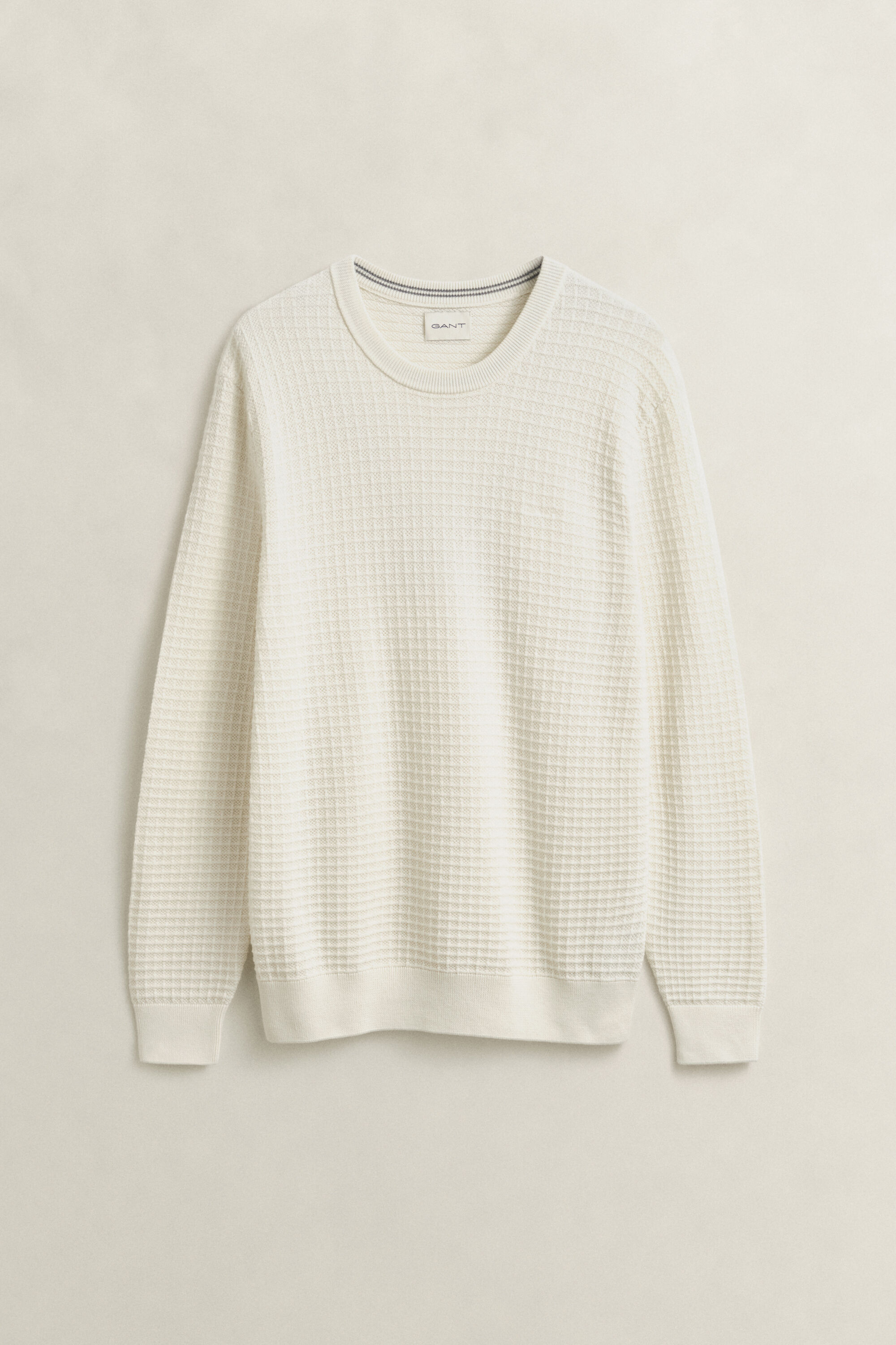 Sweater met ronde hals en textuur