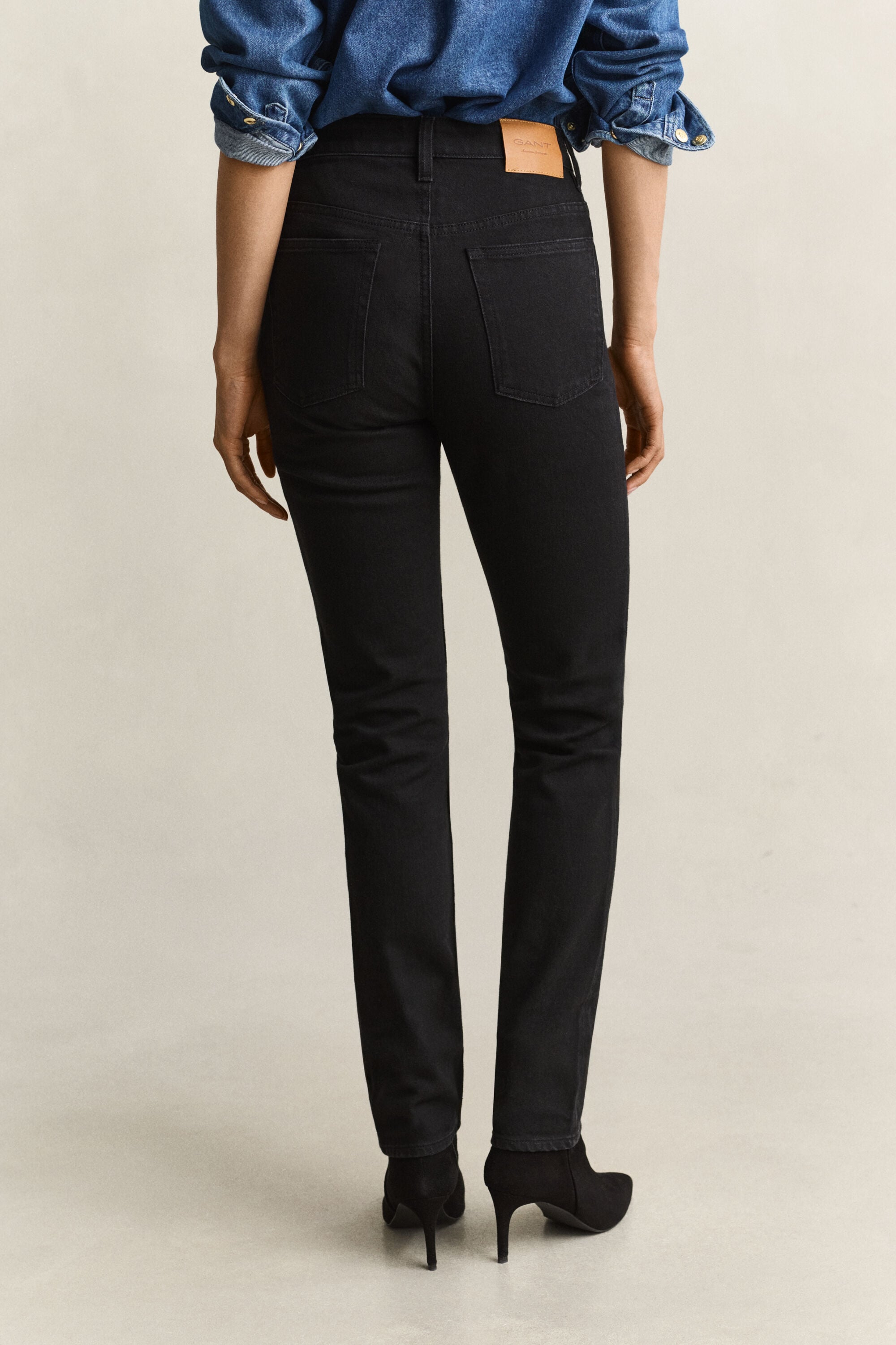 Slim fit jeans met hoge taille